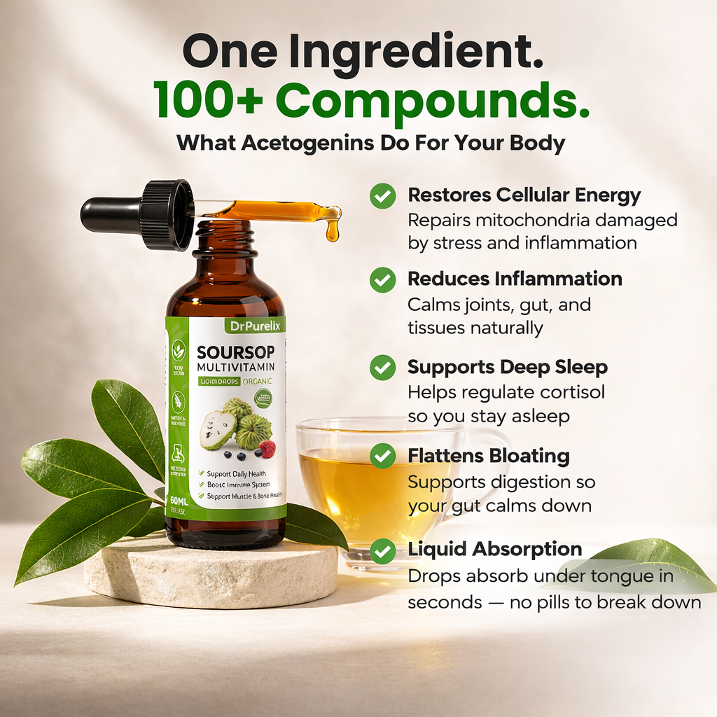 DrPurelix Soursop Drops - Kill & Flush Parasites From Your Body The RIGHT Way